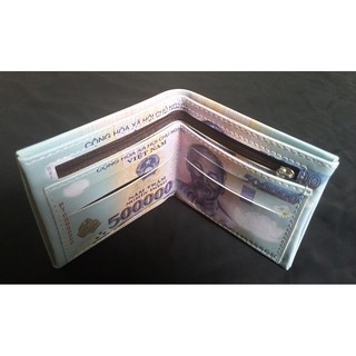 ✅ BÓP DA HÌNH TIỀN 500.000, 100USD