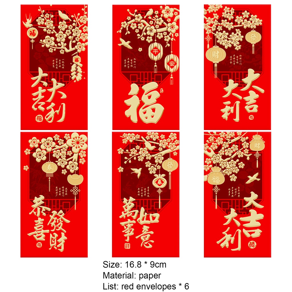 Bao lì xì đỏ may mắn họa tiết con hổ có thể gập lại cho ngày tết
