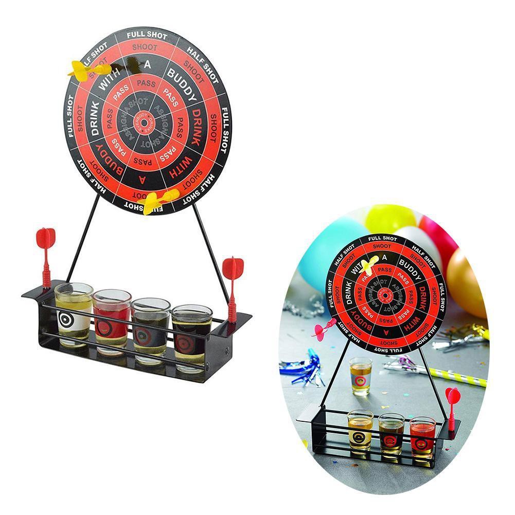 ĐỒ CHƠI NHÓM BẢNG PHÓNG PHI TIÊU NAM CHÂM KÈM LY THUỶ TINH ( MINI DARTS SHOT DRINKING GAME