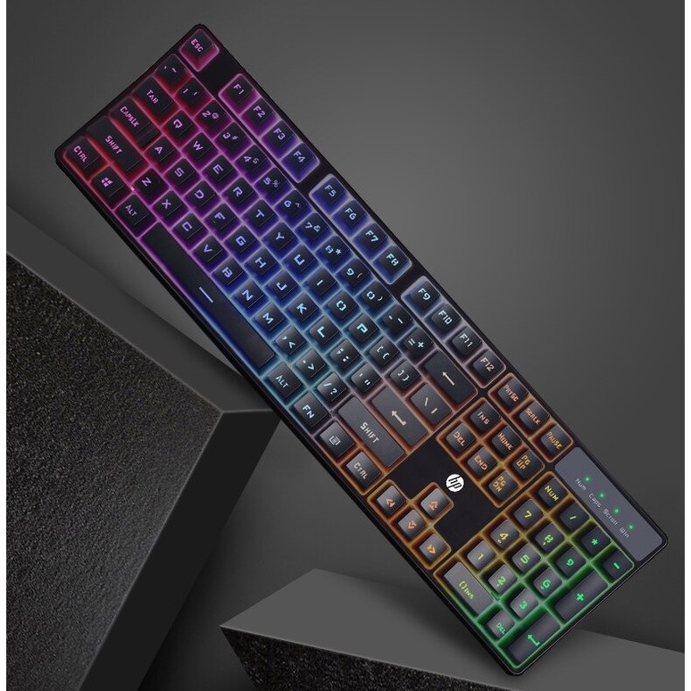 Bàn phím Giả cơ máy tính Bloody Hp K300 Fortech  Warship Gaming chơi game, văn phòng cực xịn led RGB