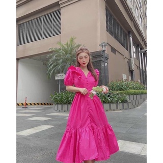 Minstore bigsize đầm babydoll cổ bèo bigsize xẻ ❤️🌺☘️