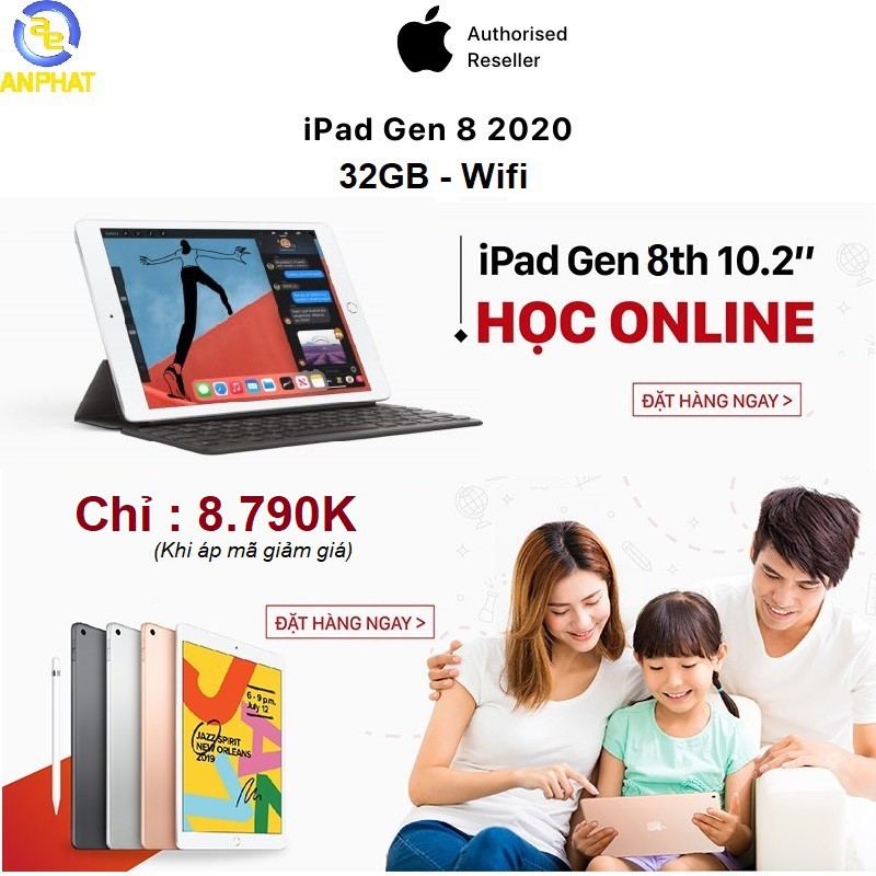 Apple iPad Gen 8 2020  10.2 inch (Wifi) 32GB - Mới chính hãng VN