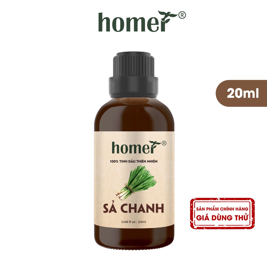 Tinh dầu nguyên chất Homer 20ml - Essential Oils - đạt chuẩn chất lượng kiểm định - 20 hương thơm