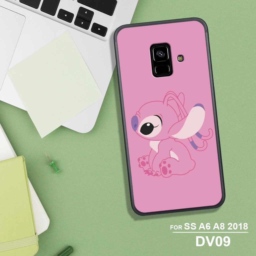 Ốp lưng Samsung A6 - A6 PLUS - A8 -A8PLUS chất liệu UV in hình Disney lilo stitch cute