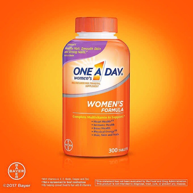 (Air 8/22 Bill Mỹ) Viên uống bổ sung khoáng chất One A Day Women's Complete Multivitamin 300 viên