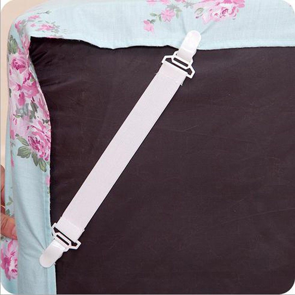 Bộ 4 Dây Kẹp Cố Định Ga Trải Giường Co Giãn Nhiều Màu Dễ Thương