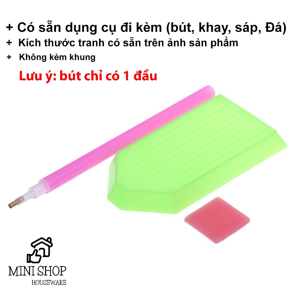 Tranh Đính Đá Mini Tự Làm, Tranh Gắn Đá Hoạt Hình, Động Vật Họa Tiết Nhiều Mẫu Dễ Thương