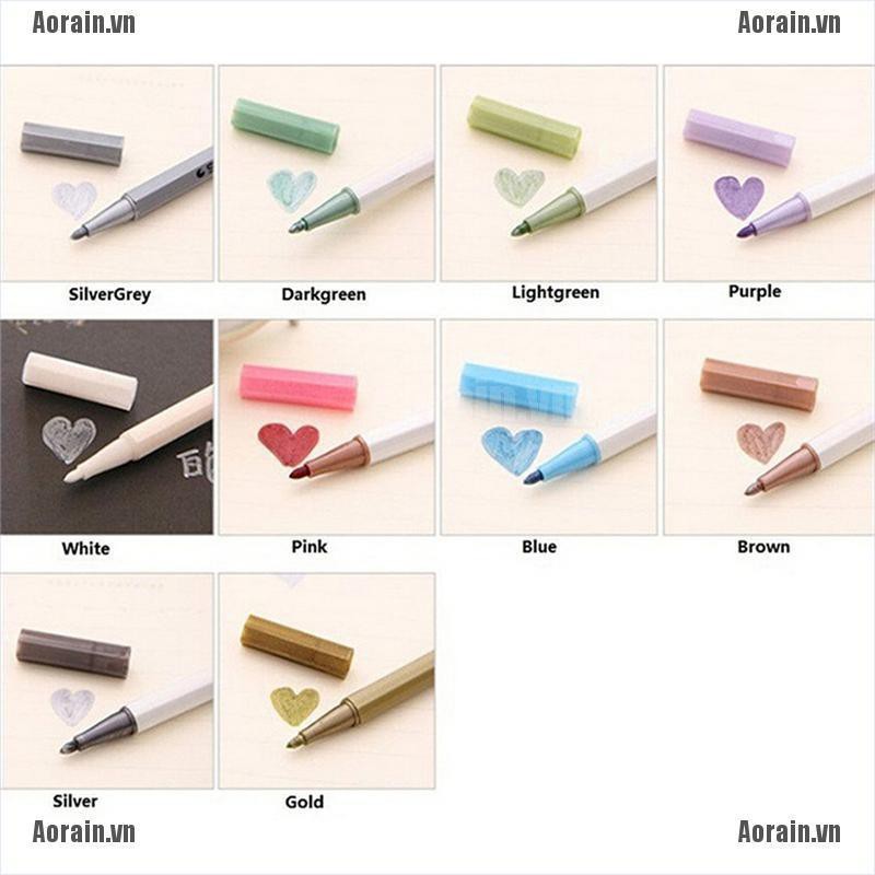 Bộ 10 Bút Màu Sắc Ánh Kim Chống Thấm Nước Đặc Biệt