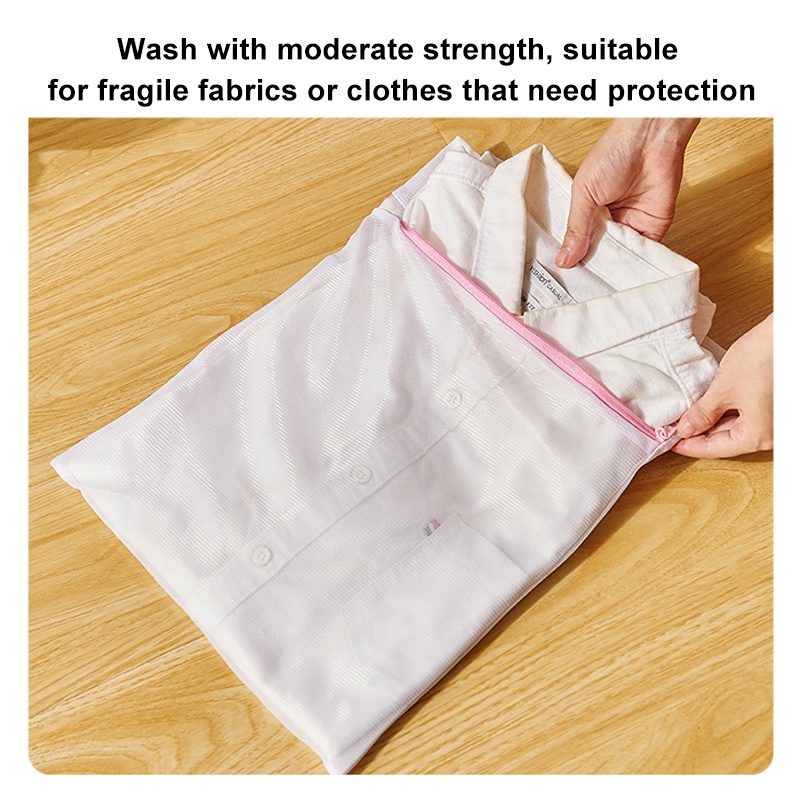 Túi giặt vớ/ đồ lót có thể xếp gọn có khóa kéo tiện dụng