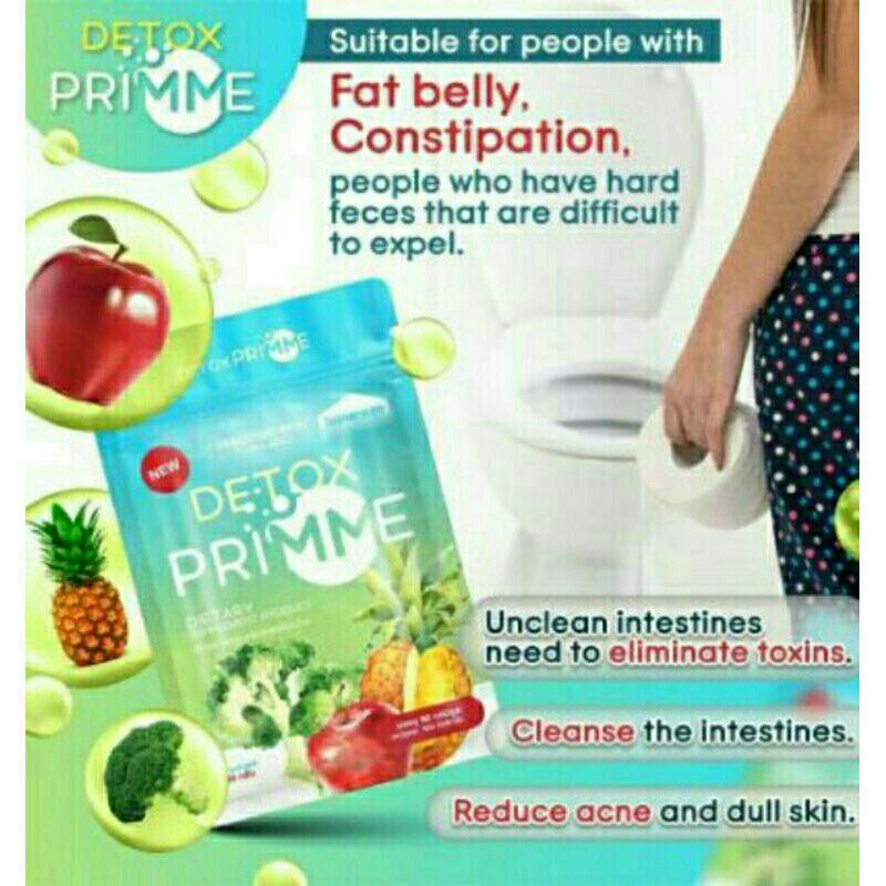Combo 60Viên uống khử mỡ giảm cân rau xanh Detox Primme date mới - 60 viên