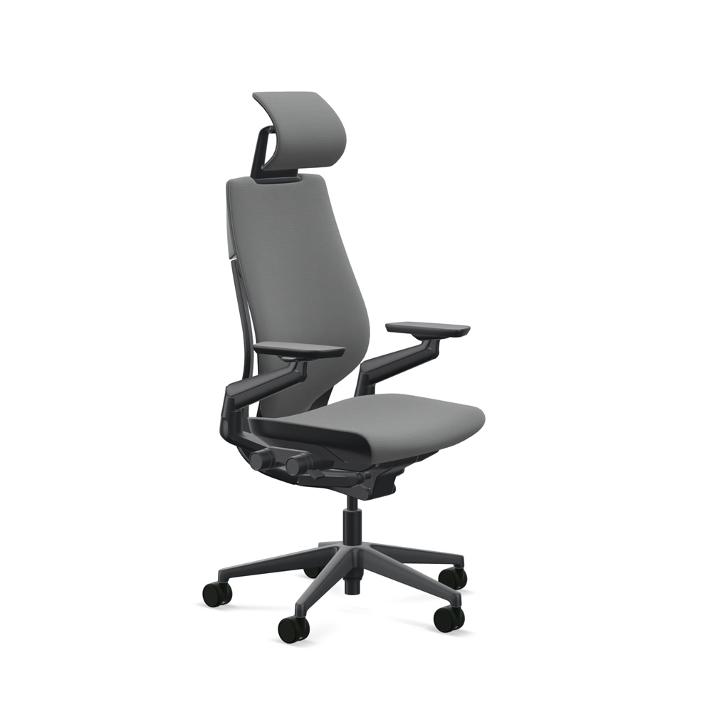 Ghế văn phòng Steelcase: GESTURE, Ghế lưng cao, Bảo hành 8 năm, Khung bạc, Lưng bọc vải