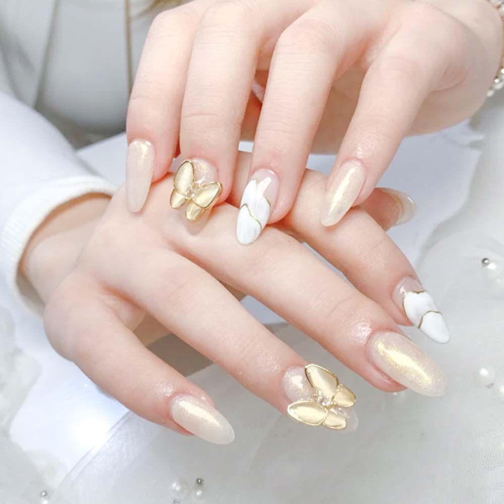 Phụ Kiện Trang Trí Móng Nghệ Thuật Hình Nơ Tua Rua Sang Trọng DIY