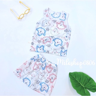 Bộ ba lỗ cotton giấy cho bé