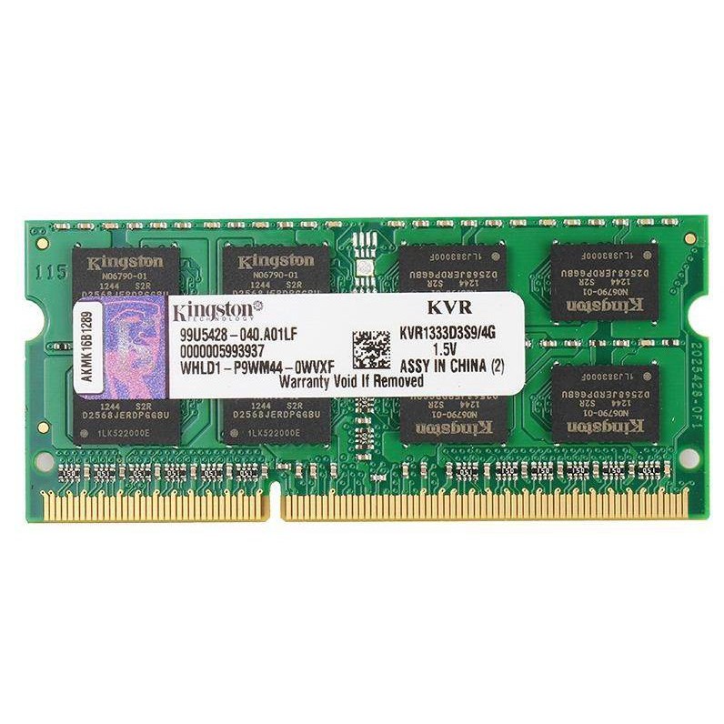 Ram Laptop Kingston 4GB DDR3 1333MHz PC3-10600 1.5V - Bảo hành 36 tháng 1 đổi 1