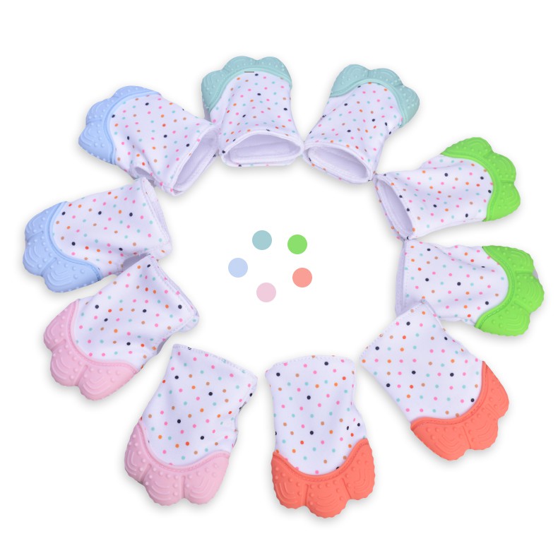 Găng Tay Gặm Nướu Baby Teether Màu Hồng Cho Bé Gái