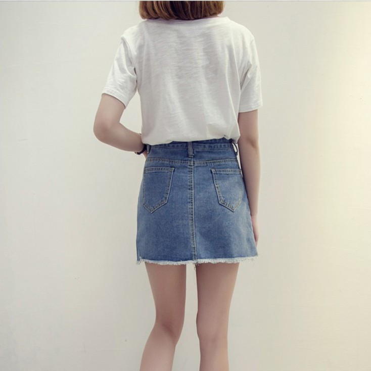 Chân váy bò ulzzang ( kèm quần )