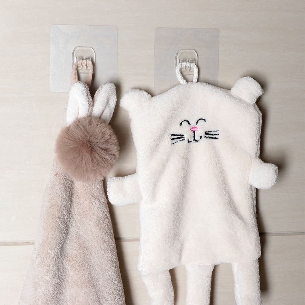 Set 1/4 móc dán tường màu trong suốt cho treo đồ dùng