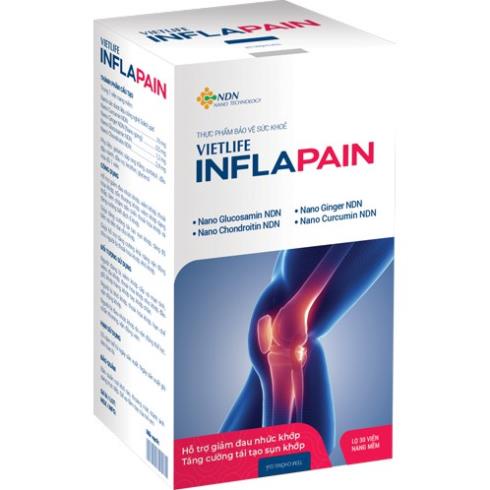 Vietlife Inflapain - Hỗ trợ giảm đau xương khớp do thoái hóa khớp, tăng dịch nhờn khớp (hộp 3 vỉ x 10 viên nang mềm)
