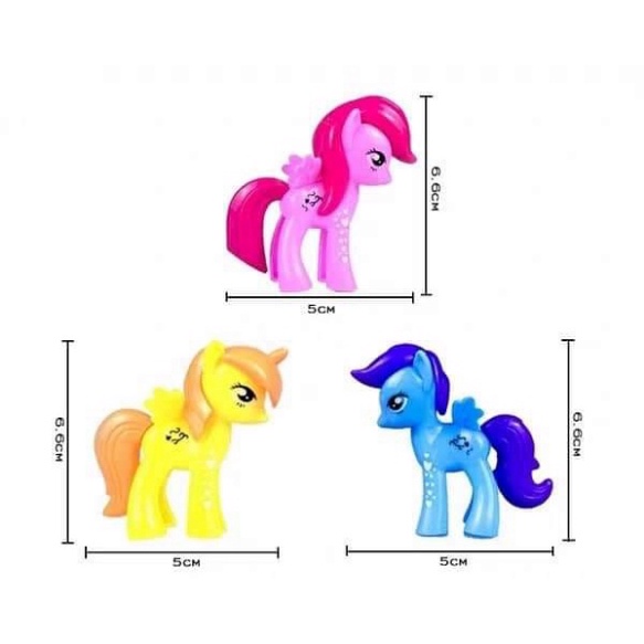 trang trí bánh kem [FREESHIP❤️] bộ ba ngựa pony