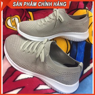 Giày Thể Thao Nữ Skechers Mẫu Mới Màu Ghi Xám