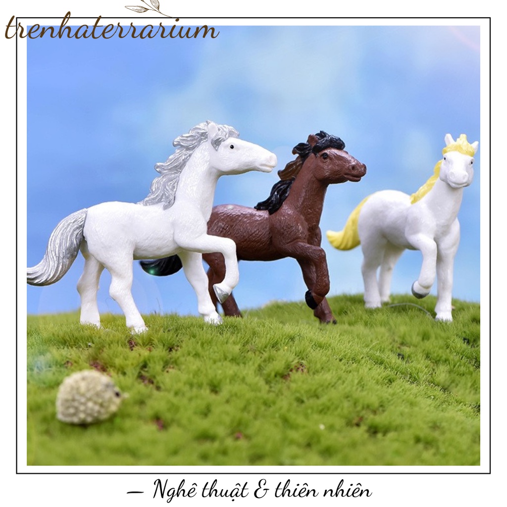 Tiểu cảnh ngựa pony vi cảnh trang trí bonsai, mô hình, terrarium