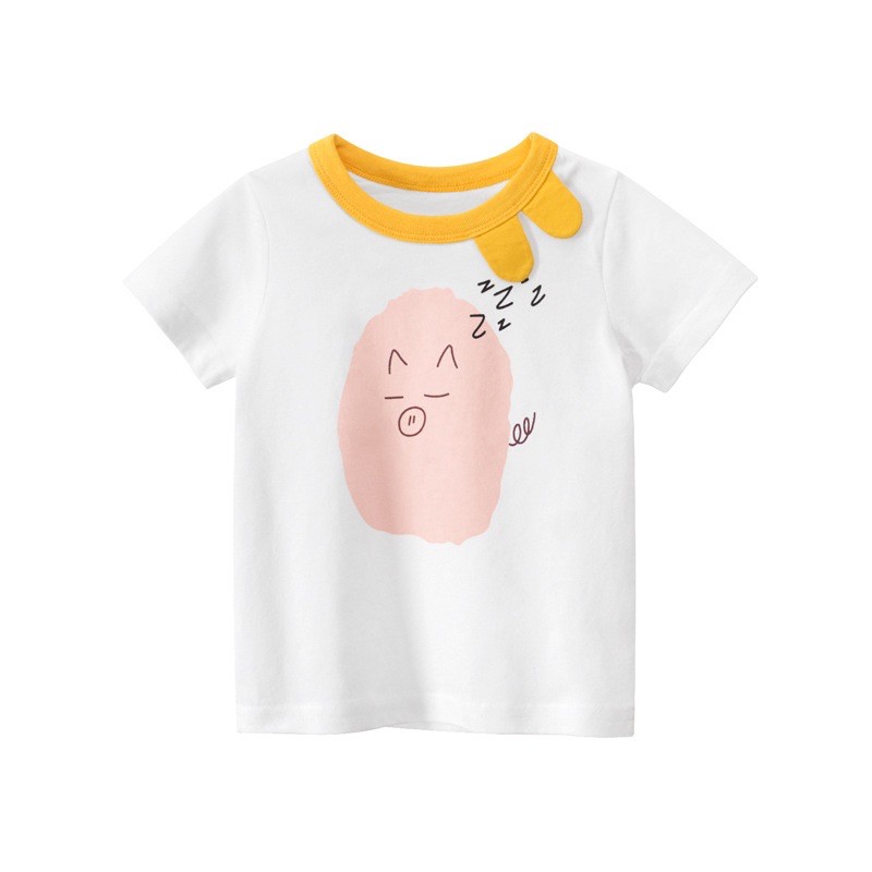 Áo bé gái 27HOME áo thun cho bé họa tiết HEO CON chất cotton hàng xuất Âu Mỹ