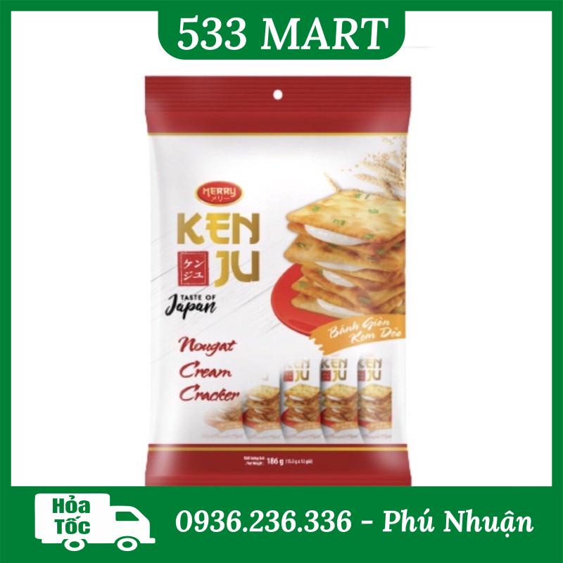 Bánh quy hành kẹp kem Kenju Richy túi 186g