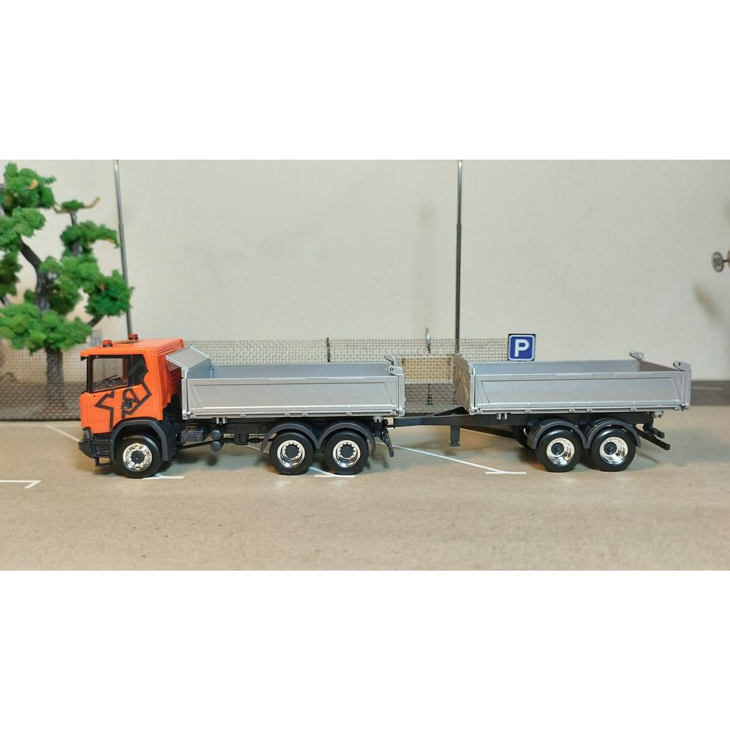 Mô hình 1:87 Herpa Scania G500 XT 6x6 Meiller Tipper