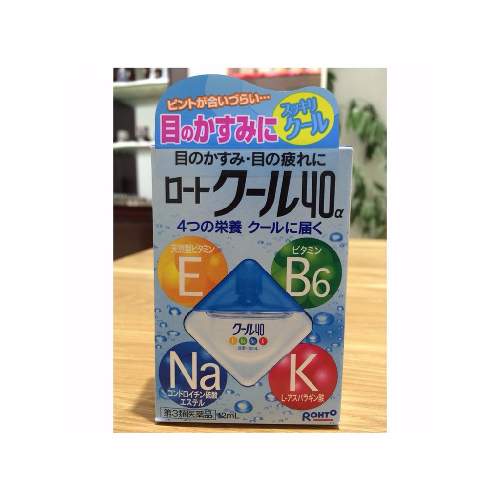 Thuốc nhỏ mắt Rohto Vita 40 Nhật nội địa 12ml bổ sung vitamin E, B6, Na, Kali