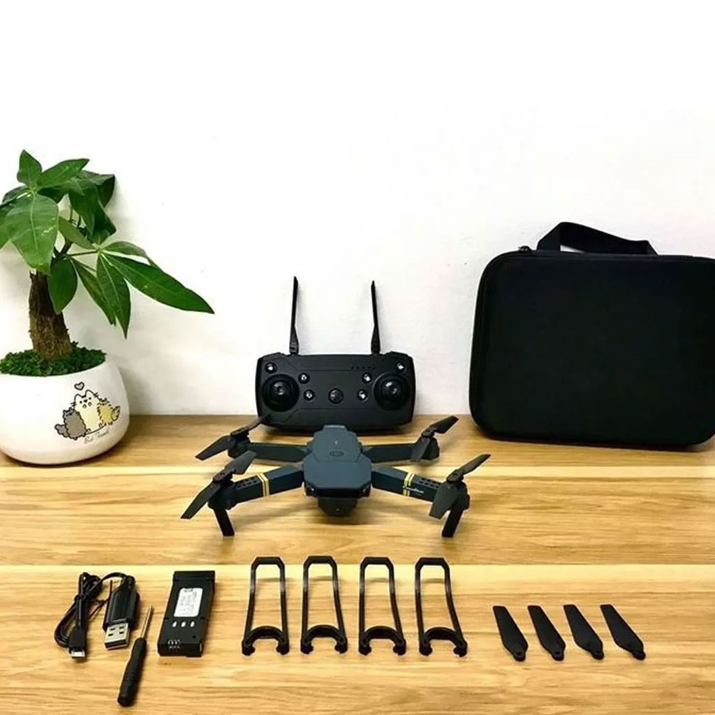 Máy bay Flycam mini Giá Rẻ E58 Pro 720P quay phim HD 2 CAMERA 2.4GHZ góc quay rộng, chống rung quang học