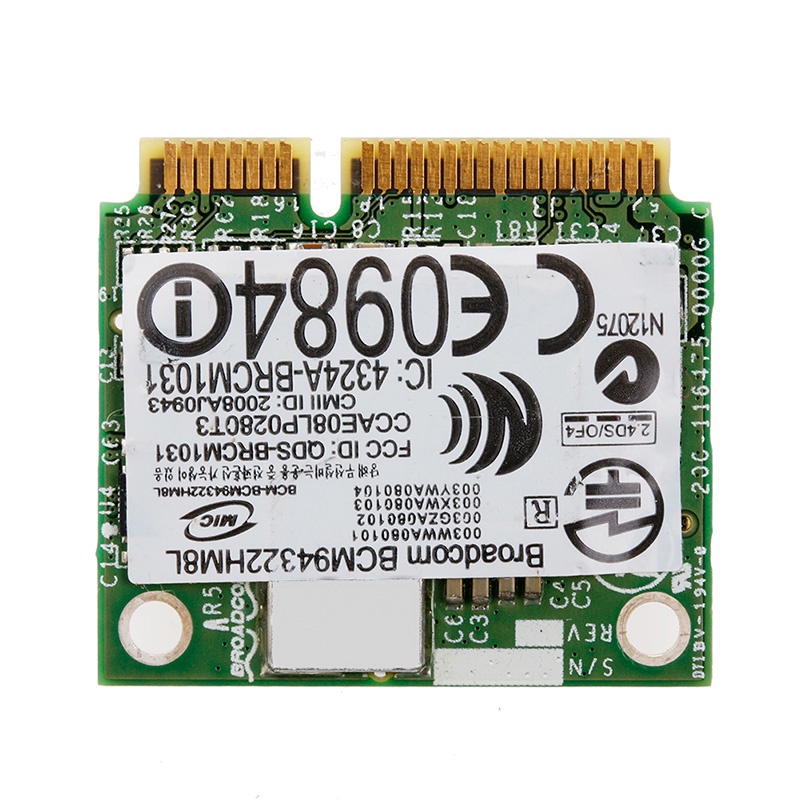 Thẻ Không Dây Mini Pci-E Bcm94322Hm8L Dw1510 300m Cho Dell E4200 E5500