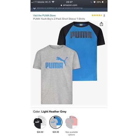 SET 02 Áo thun trẻ em Puma