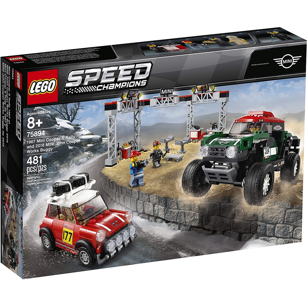 Đồ chơi LEGO SPEED CHAMPIONS - Xe 1967 Mini Cooper S Rally Và Xe 2018 MINI John Cooper Wor - Mã SP 75894