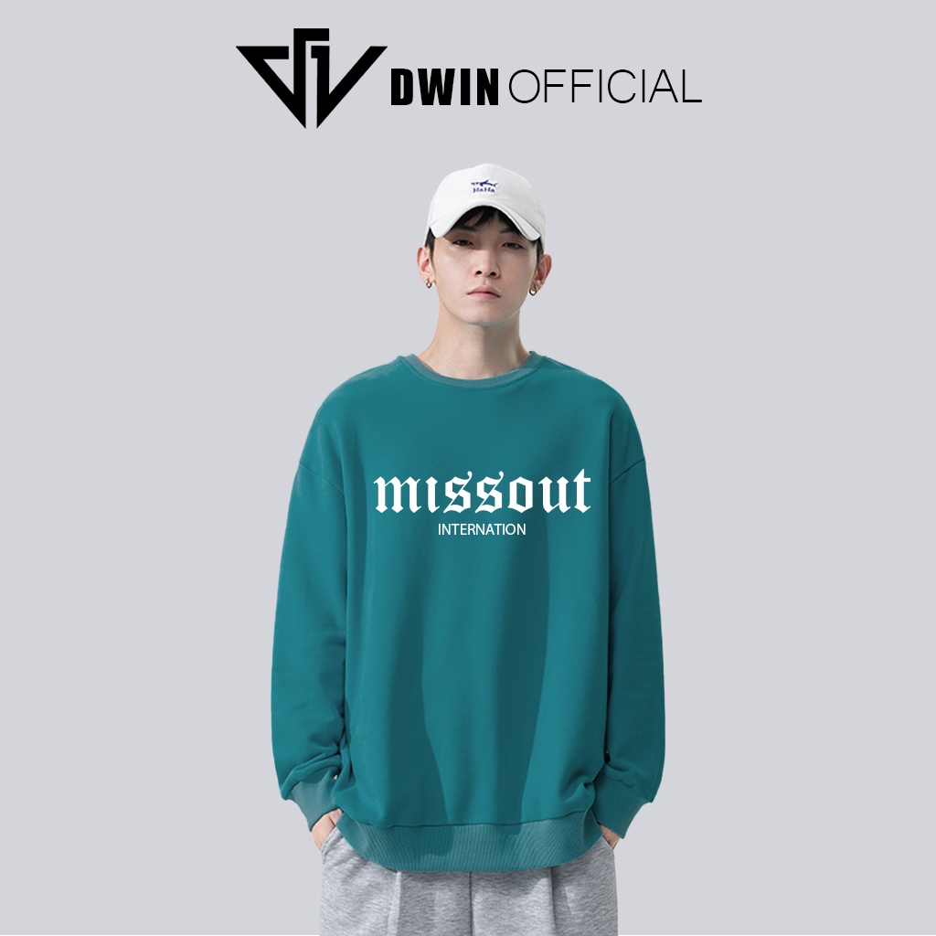 Áo sweater nỉ Missout unisex DWIN basic nam nữ form rộng oversize local brand SP00114