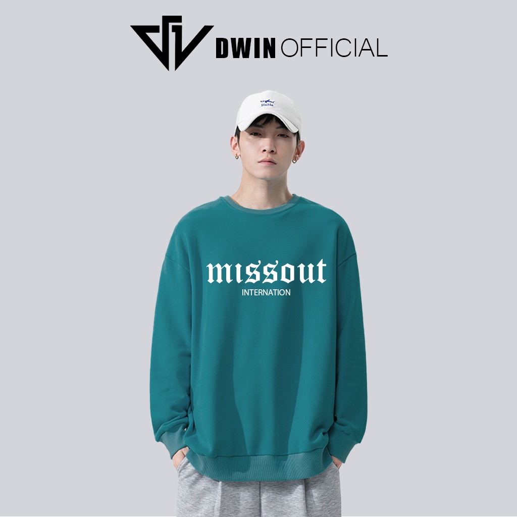 Áo sweater nỉ Missout unisex DWIN basic nam nữ form rộng oversize local brand SP00114