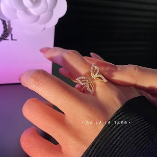  Nhẫn hở hình bướm đính kim cương giả thời trang Hàn Quốc