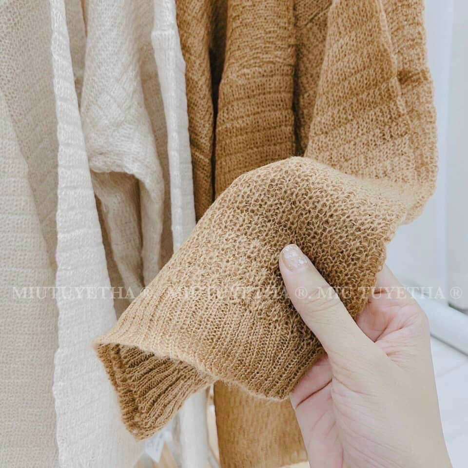 Áo cardigan len mỏng phong cách Hàn Quốc, áo khoác len chất tơ siêu mềm