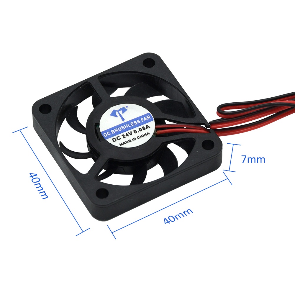 Quạt tản nhiệt DIYMORE DC4007 với hai dây DC 5V/12V/24V 4cm