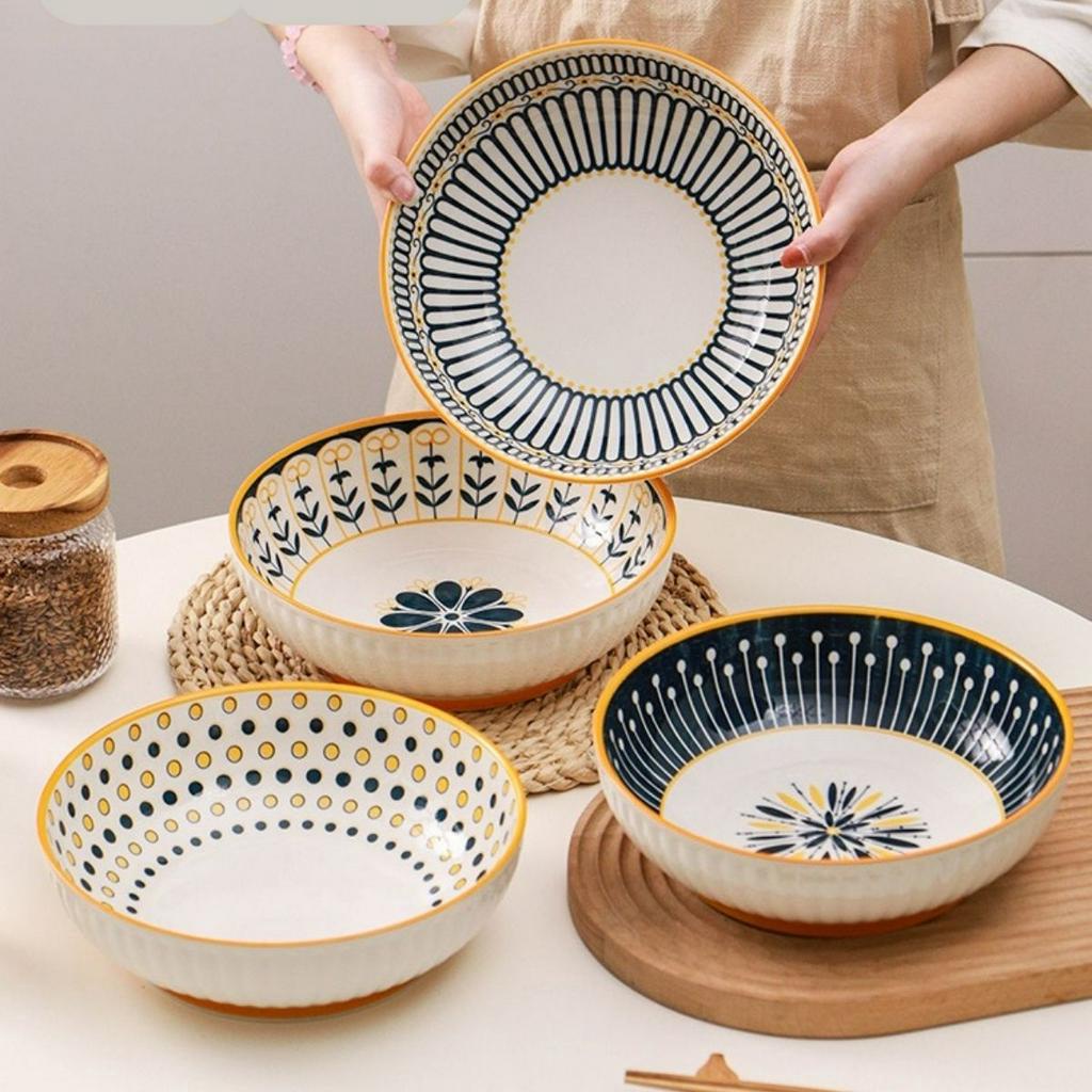 Tô Canh Sứ Bắc Âu Scandinavia 4 Mẫu Cao Cấp, Tô Canh Decor