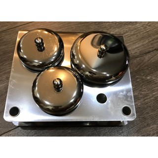 Khay đựng lưu huynh 3 hũ inox dày dặn