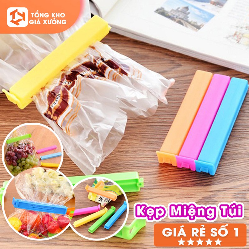 [Combo 5 chiếc] Kẹp miệng túi gọn nhẹ nhiều màu sắc bảo quản đồ ăn - Kẹp túi đa năng tiện lợi (KMT01)