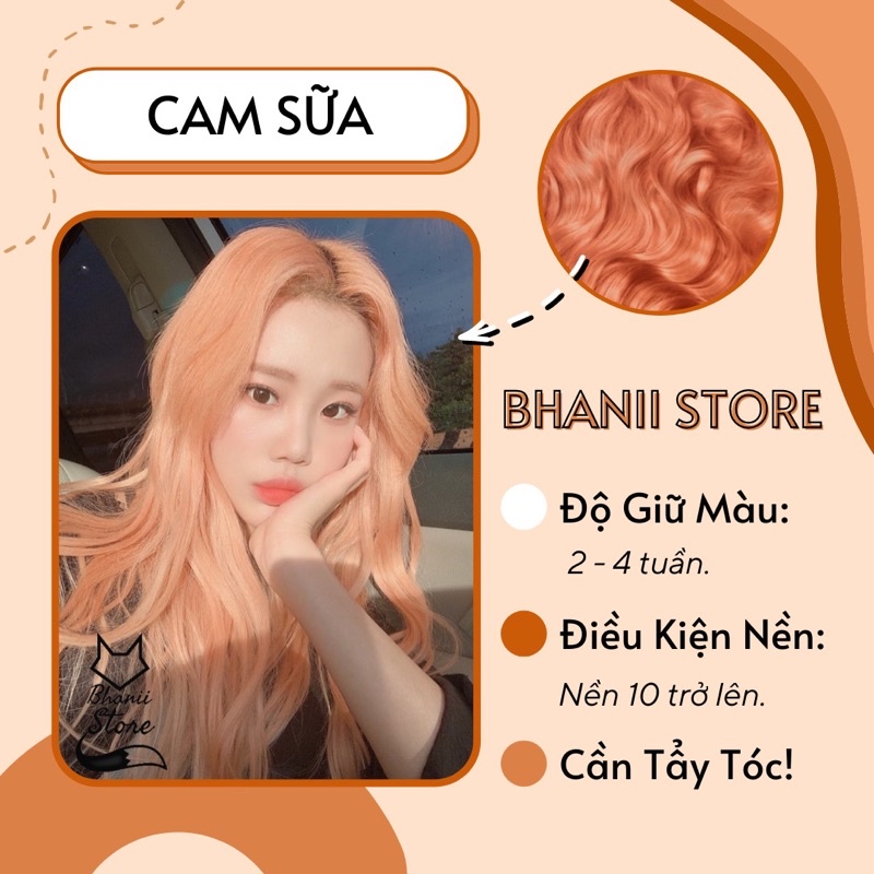 Thuốc nhuộm tóc Cam Sữa bhanii store