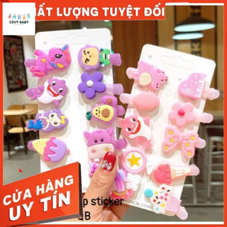 Kép tóc nhựa hoạ tiết cute cho bé gái
