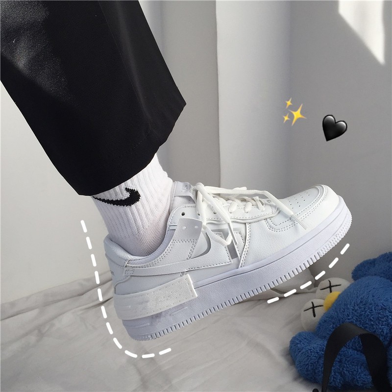 Giày Thể Thao Nam Nữ Sneaker ALL WHITE 𝙃𝙊𝙏 𝙏𝙍𝙀𝙉𝘿 𝘾𝙖𝙢𝙨𝙩𝙤𝙧𝙚 Đế Cao | BigBuy360 - bigbuy360.vn