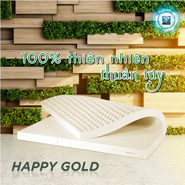 Nệm cao su Happy Gold Kim Cương 100x200xx5cm