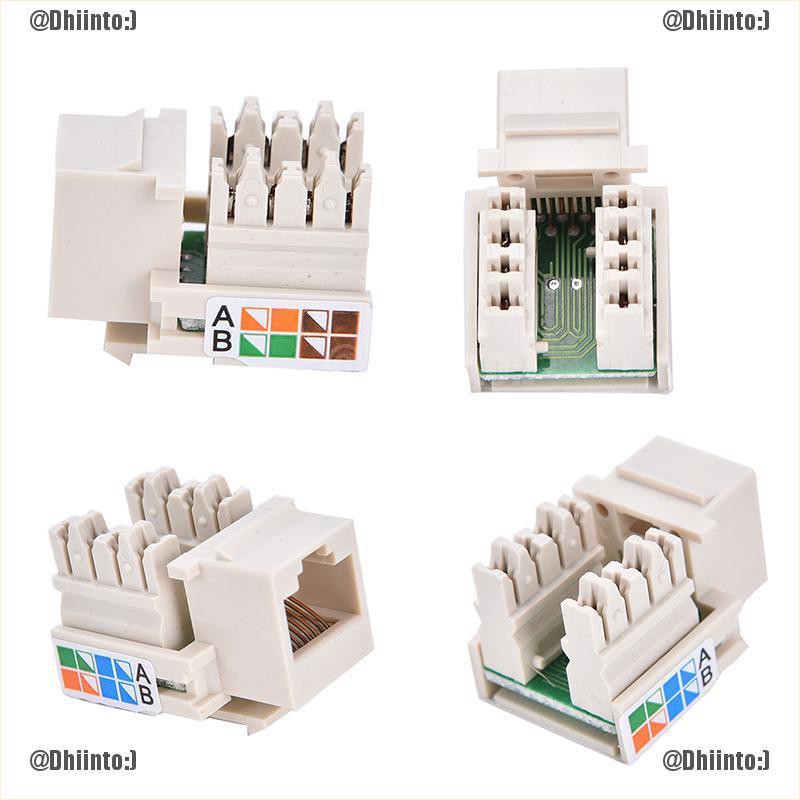 Jack cắm mạng Ethernet Rj45 Cat5 màu trắng chất lượng cao tiện dụng