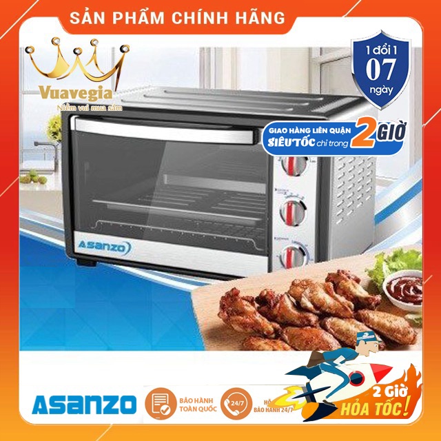 Lò nướng đối lưu Asanzo EV-42A1 (42 lít) Có Quay - Hàng Chính Hãng