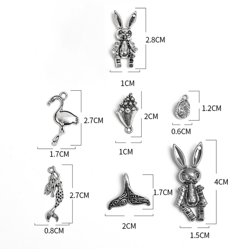 Túi 50g Mặt Vòng cổ Bạc Phong Cách Vintage Tự Làm Trang Sức