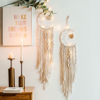 Dụng cụ trang trí chất lượng cao❤Thảm dệt tay hình chim cú mặt trăng độc đáo