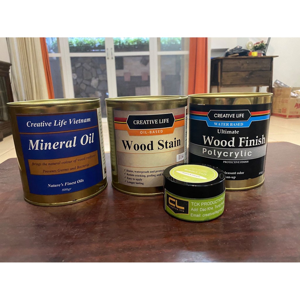 Sơn lau gỗ Wood Stain mã đầu 1 gốc dầu